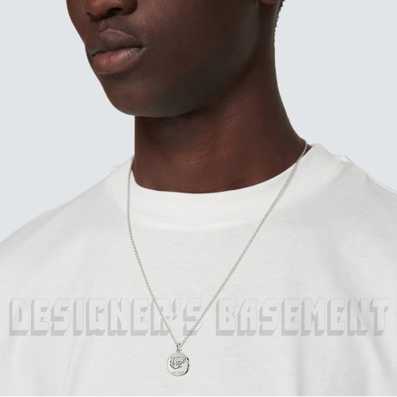 GUCCI Sterling Silver round TIGER Head BLIND FOR LOVE pendant charm New in Box - Picture 4 of 9